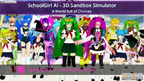 少女学院AI3D多人沙盒模拟器