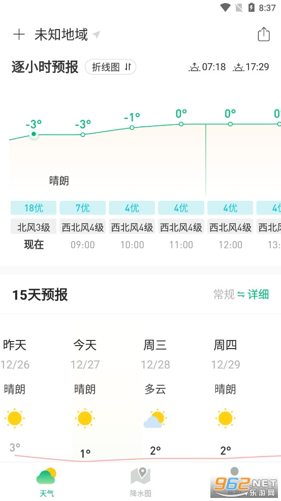 彩云天气几点几分下雨最新版语音v7.17.0截图2