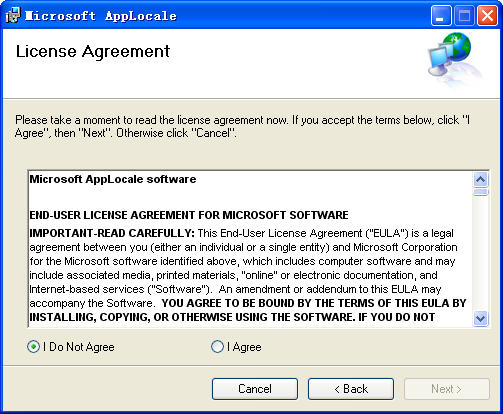 Microsoft AppLocale V1.0