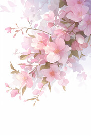 水彩花卉卡片插画背景图片