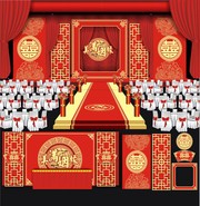 中式婚庆典礼布置素材下载