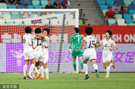 奥运女足亚洲区预选赛：中国女足1-2朝鲜