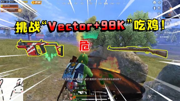 危！饺子挑战“Vector+98K”吃鸡！决赛圈剩一丝血将敌人瞬秒