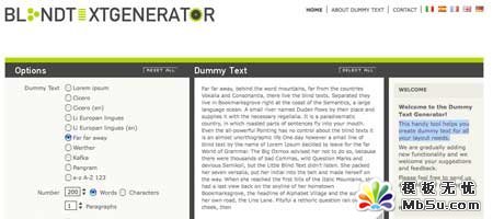 Blind Text Generator