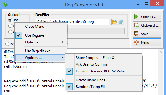 Reg converter choose output