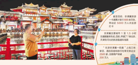 6月22日晚，天津游客在唐山河头老街游玩。河北日报通讯员张立伟摄 制图/展茂光