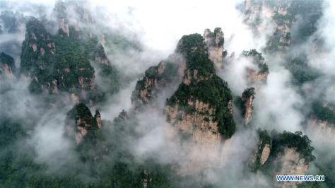 Scenery of Wulingyuan Scenic Area in Zhangjiajie