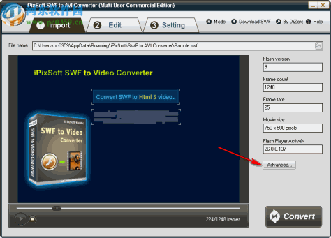iPixSoft SWF to AVI Converter(SWF到AVI转换器)