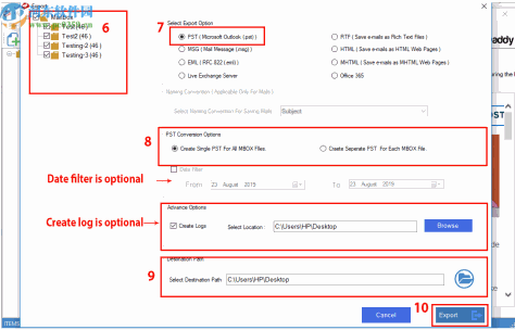 MailsDaddy MBOX To PST Converter