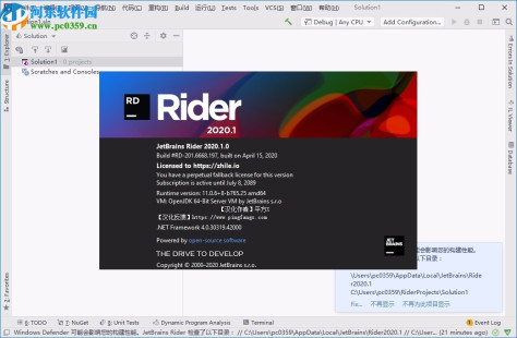 JetBrains Rider 2020汉化包