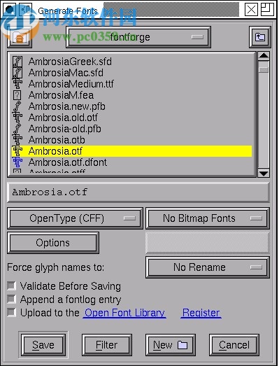FontForge(字体编辑软件)