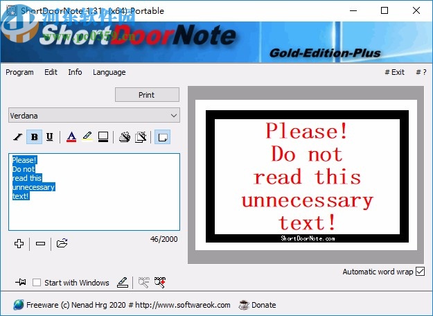 ShortDoorNote(便签工具)