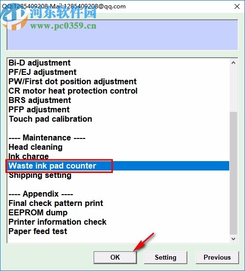 Epson Adjustment Program