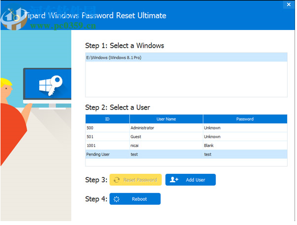 ipard Windows Password Reset(密码重置软件)