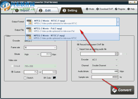 iPixSoft SWF to MPEG Converter(SWF转换为MPEG)