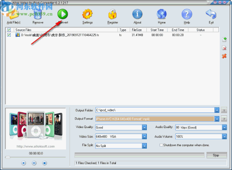 Allok Video to iPod Converter(视频转换为iPod格式)