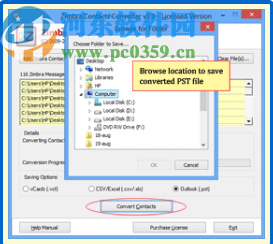 Zimbra Contacts Converter(Zimbra转换器)