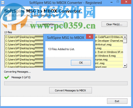 SoftSpire MSG to MBOX Converter(MSG转MBOX工具)