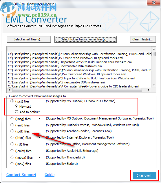 Birdie EML to PDF Converter(EML到PDF转换器)