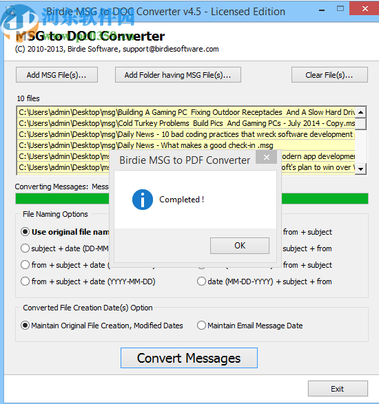 Birdie MSG to DOC Converter(MSG转DOC转换器)