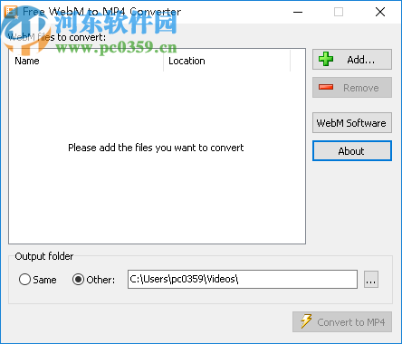 Free WebM to MP4 Converter(WebM转MP4转换器)