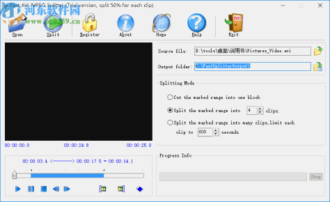 Fast AVI MPEG Splitter(视频分割工具)