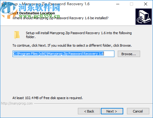 Manyprog Zip Password recover(密码恢复软件)