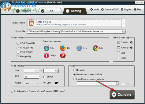 iPixSoft SWF to HTML5 Converter