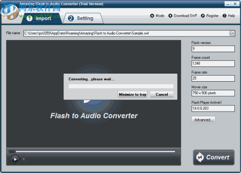 Amazing Flash to Audio Converter(Flash转音频软件)