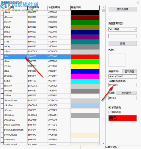 颜色编码查看器提取器