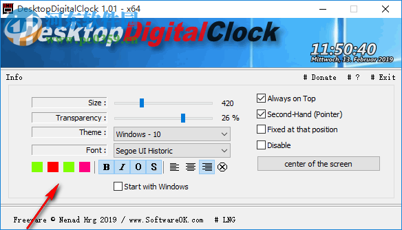 DesktopDigitalClock(桌面数字时钟)