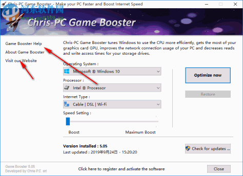 Chris-PC Game Booster(游戏性能提升软件) 5.05 免费版