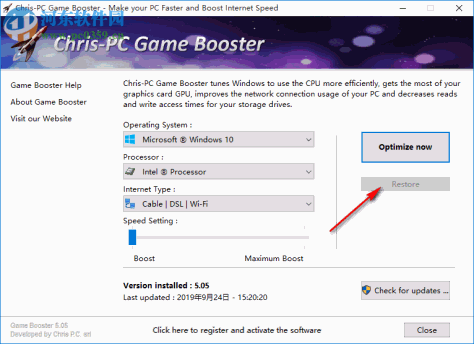 Chris-PC Game Booster(游戏性能提升软件) 5.05 免费版