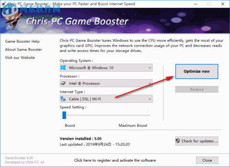 Chris-PC Game Booster(游戏性能提升软件) 5.05 免费版