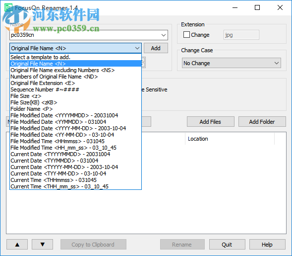 FocusOn Renamer(<a href=http://www.pc0359.cn/zt/plcmm/ target=_blank class=infotextkey>批量重命名</a>软件) 1.4 官方版