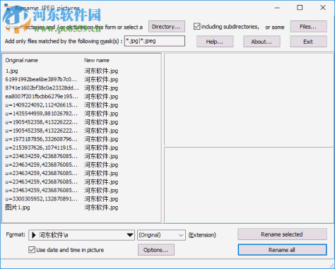 Rename JPEG Pictures(图片<a href=http://www.pc0359.cn/zt/plcmm/ target=_blank class=infotextkey>批量重命名</a>工具) 1.0.3 免费版