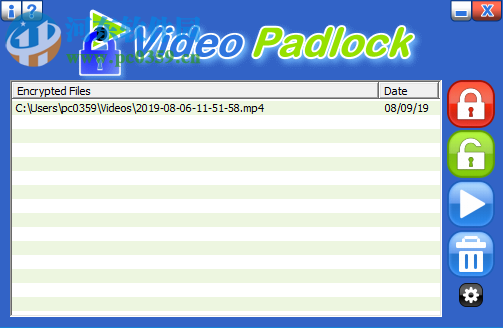 Video Padlock视频<a href=http://www.pc0359.cn/y/wjjiami/ target=_blank class=infotextkey>文件加密</a>工具 1.2 免费版