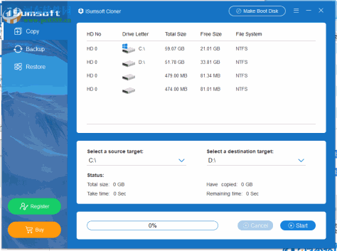 iSumsoft Cloner(系统分区备份软件) 3.1.1 免费版