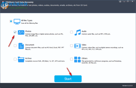 7thShare Card Data Recovery(内存卡数据恢复软件) 6.6.6.8 免费版