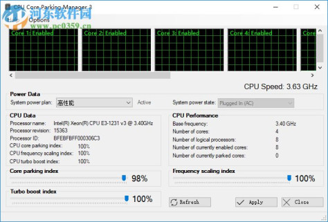 Cpu Core Parking Manager 3(CPU核心挂起调频工具) 3.0.1.1 绿色版