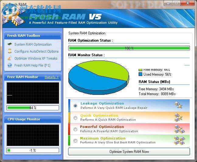 Fresh RAM(内存释放工具) 4.0 官方版