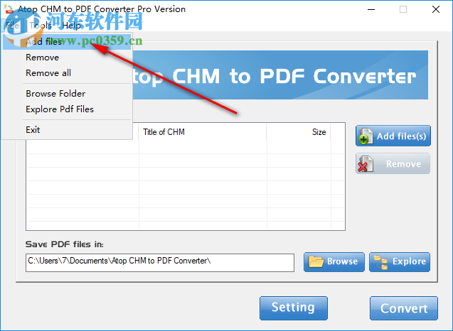 CHM转PDF(Atop CHM to PDF Converter) 2.1 绿色免费版