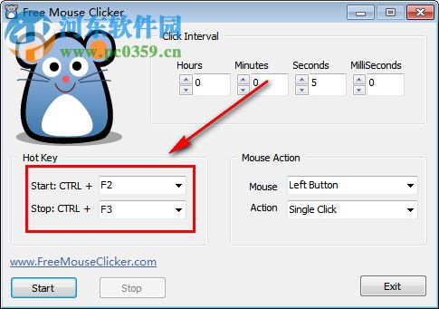 Free Mouse Clicker(鼠标重复点击软件) 1.0.0.0 官方绿色版