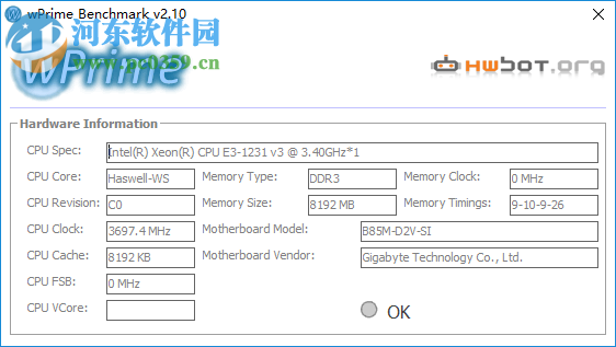 cpu测试工具(wPrime Benchmark) 2.10 官方版