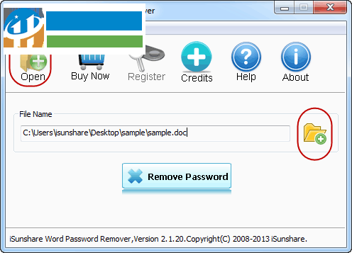 iSunshare Word Password Remover 2.1.20 官方版