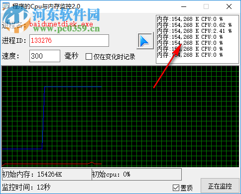 程序的Cpu与内存监控软件(cpu内存监控工具) 2.0 最新免费版