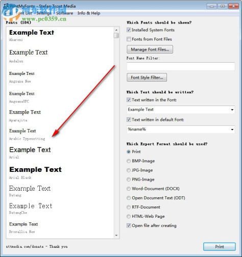 PrintMyFonts(字体打印软件) 18.9.3 官方版
