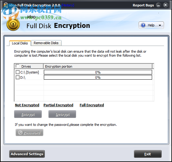 idoo Full Disk Encryption(磁盘加密工具) 2.0.0 官方版