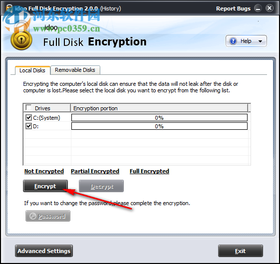 idoo Full Disk Encryption(磁盘加密工具) 2.0.0 官方版