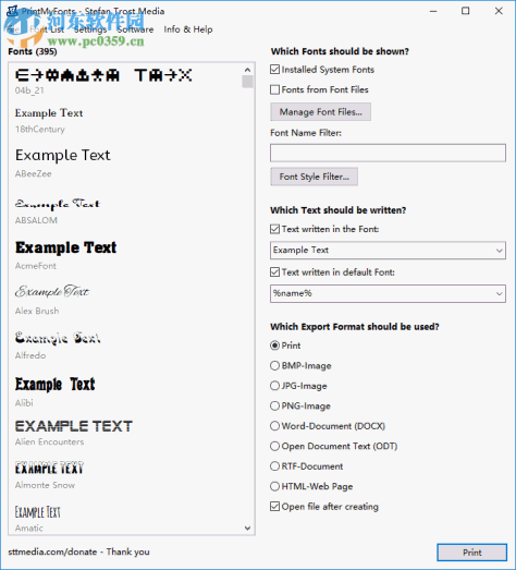 Print My Fonts下载(字体打印软件) 18.4.12 官方版